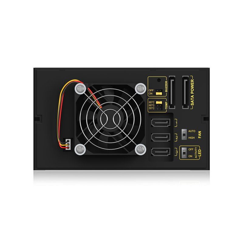 ICY BOX IB-573SSK-12G 8.89 cm (3.5") Backplane Black