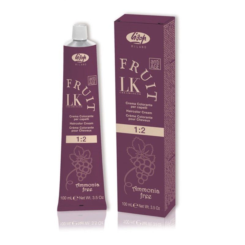 Lisap Lk Fruit Hair Dye Ammonia Free 100ml 1120 Ultra Light Ash Blonde Ice