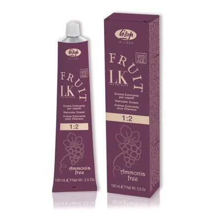 Lisap Lk Fruit Hair Dye Ammonia Free 100ml 1120 Ultra Light Ash Blonde Ice