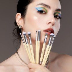 Jessup Eyeshadow Brush Set 8pcs Eye Makeup Brushes Premium Cruelty-Free Blending Concealer Eyebrow Eyeliner Spoolie Kit