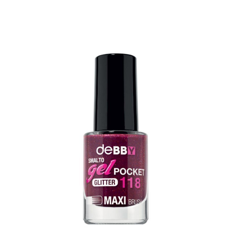 deBBY Gel Pocket vernis à ongles 4,5 ml Violet Colle pailletée