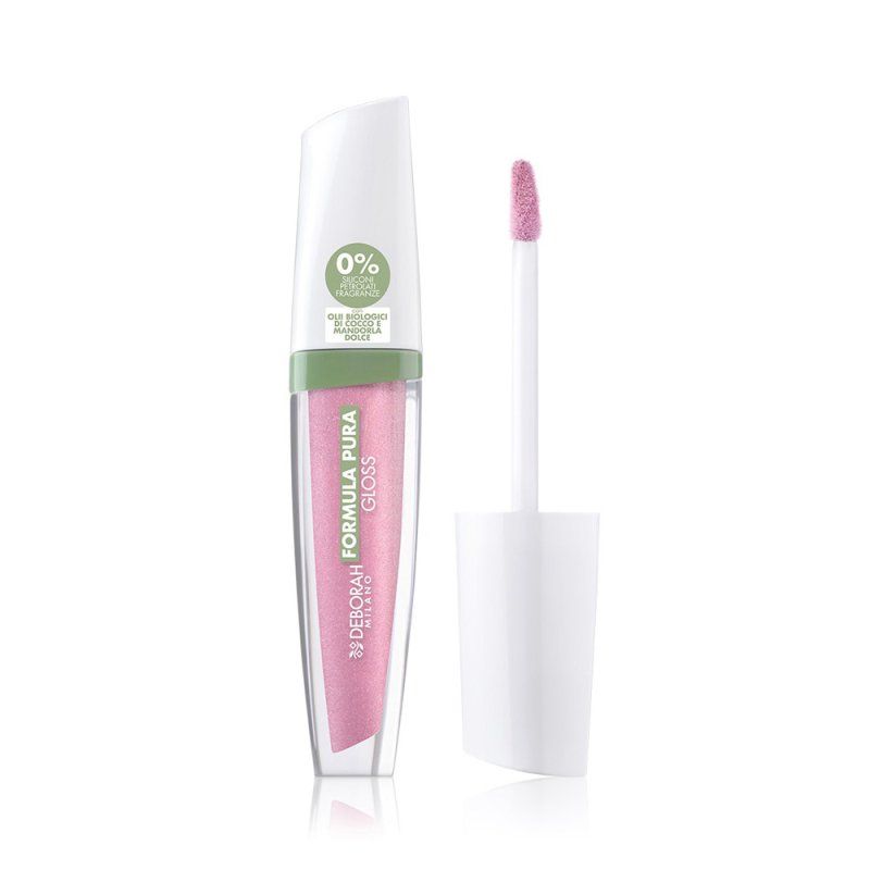 Deborah Pure Formula Gloss No. 02 Rose Paraben-Free Extraucid Finish with Natural Oil Blend Soothing Moisturizing