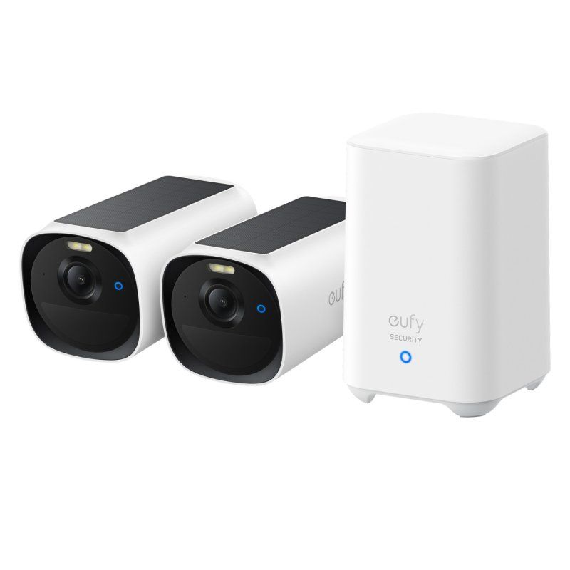 STOCK1 - Eufy eufyCam E40 2-Cam Kit HomeBase S280 Balle (forme) Caméra de sécurité IP Extérieure 2688 x 1520 pixels 