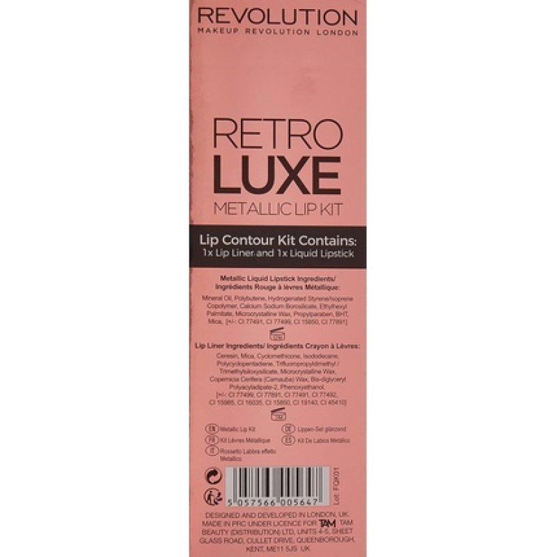 Makeup Revolution Liquid Lipstick Retro Luxe Kits Metallic Regent