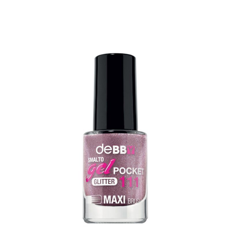 deBBY Gel Pocket vernis à ongles 4,5 ml Lilas Colle pailletée