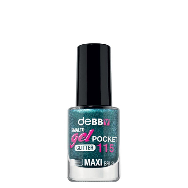 deBBY Gel Pocket vernis à ongles 4,5 ml Bleu Colle pailletée
