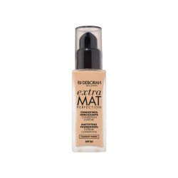 Deborah Extra Mat Perfection Foundation N.3.2 Hazelnut Finish Opaque Texture No Transfer and Humidity Proof SPF20 30ml