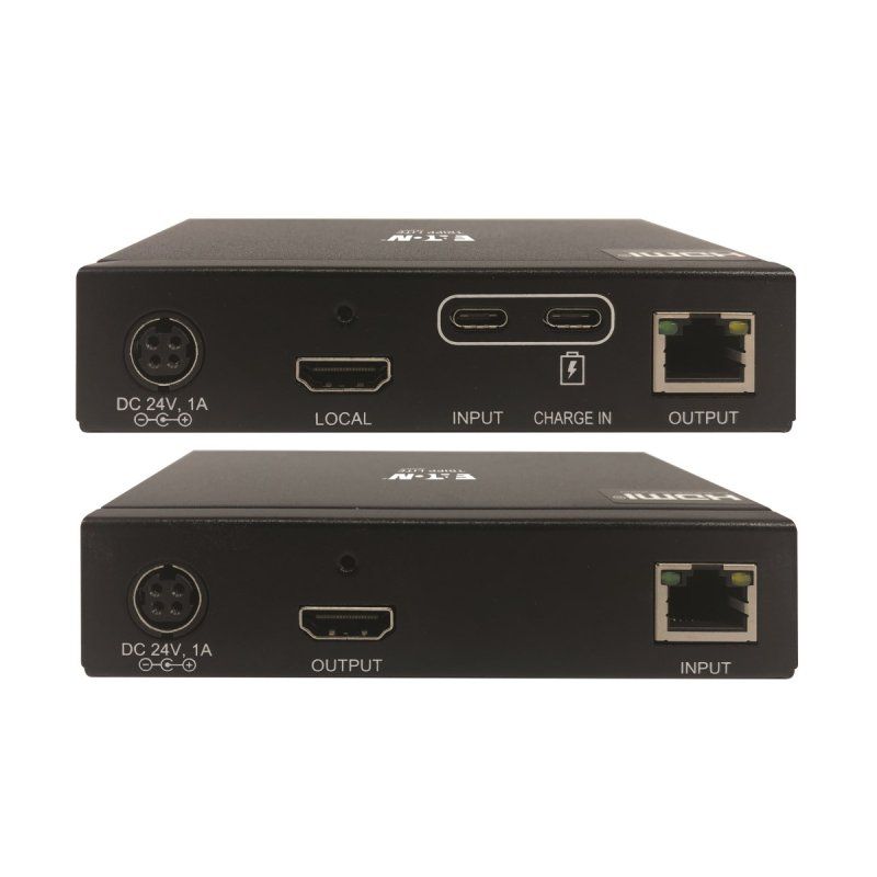 Tripp Lite B127A-1A1-BCBH USB-C to HDMI over Cat6 Extender Kit, KVM Support, 4K 60Hz, 4:4:4, USB, PoC, HDCP 2.2, up to