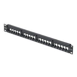 StarTech.com 24 Port 1U Blank Keystone Patch Panel with Cable Management Bar, Rackmount Cat6 Patch Panel for RJ45 UTP