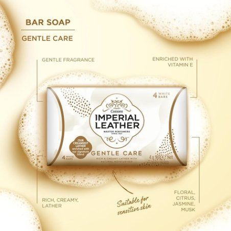 Imperial Leather Gentle Care Cleansing Bar Soap 90g