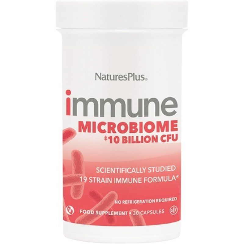Naturesplus Immune Microbiome 10 Billion Cfu Immune Support Probiotic Supplement 30 Capsules