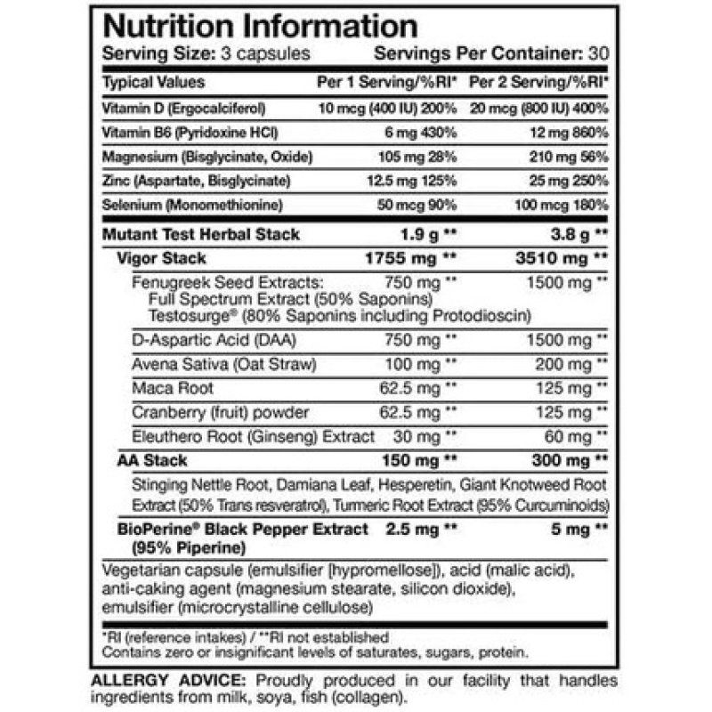 Mutant Test 90 Capsules