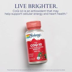 Solaray Pure Coq10 200mg Healthy Heart Function & Cellular Energy Support