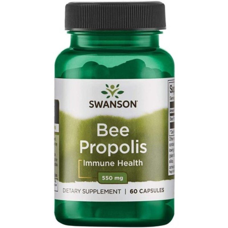 Swanson Bee Propolis 550mg Herbal Supplement 60 Capsules