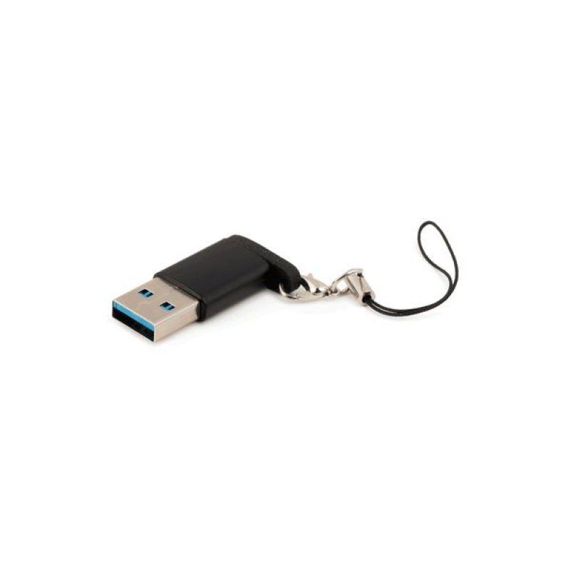 USB 3.0-A male / USB-C female adapter, with sling loop