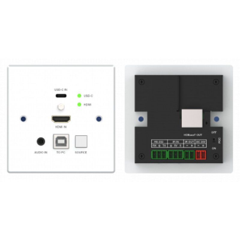 Wallplate HDBaseT-4K@60Hz-HDMI/USBC-UK (With receiver)