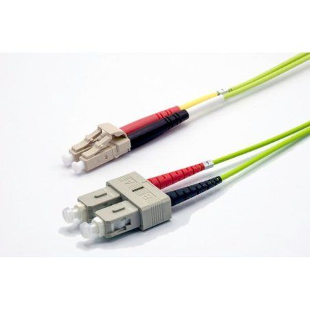 2m SC-UPC/LC-UPC 50/125 OM5 2.0mm LS0H lime zip cord