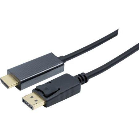 DisplayPort 1.2 to HDMI 1.4 cord Black- 2m