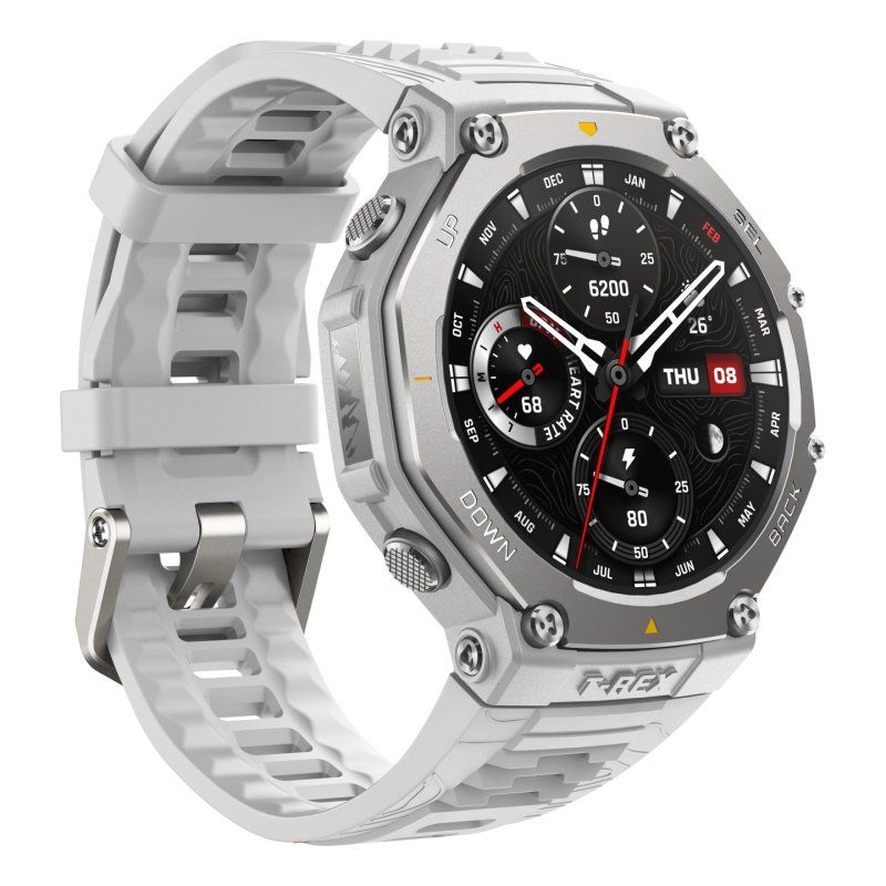 Amazfit T-Rex 3 3.81 cm (1.5") AMOLED Digital 480 x 480 pixels Touchscreen Stainless steel GPS (satellite)