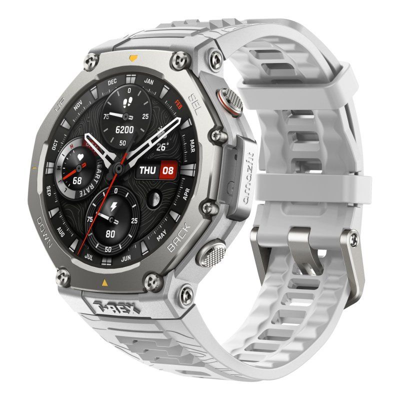 Amazfit T-Rex 3 3,81 cm (1.5") AMOLED Numérique 480 x 480 pixels Écran tactile Acier inoxydable GPS (satellite)