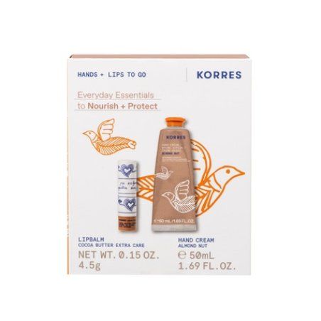 Korres Moisturizing Hand Cream Almond Nut 50 Ml Korres Tinted Lip Balm Cocoa Butter 45 G