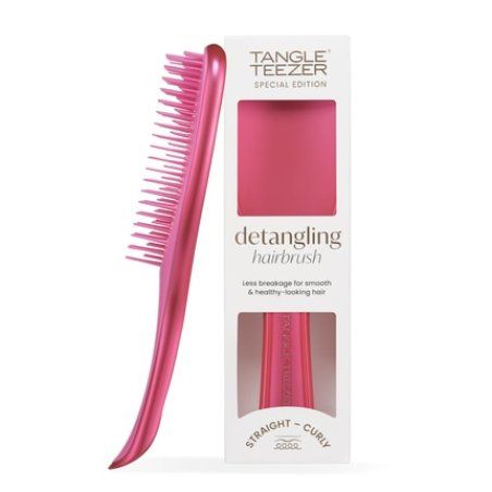 Tangle Teezer Ultimate Detangler Chrome Hot Pink Hair Brush