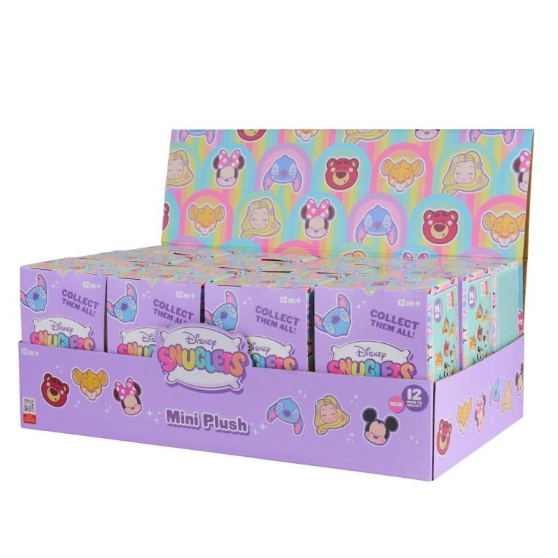 DISNEY - Serie 1 - Display de 12 peluches 'Snuglets' Blind Box - 14cm