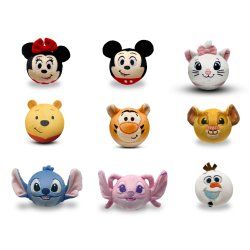 DISNEY - Display de 9 Balles Anti-Stress 'Squashkings' - 8cm