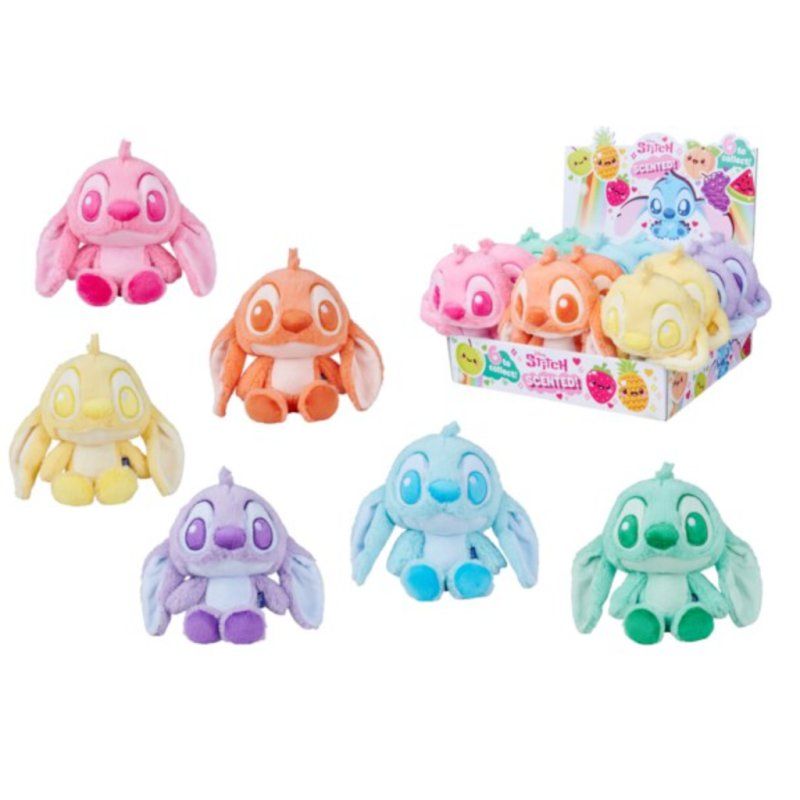 STITCH - Display de 12 Peluches Parfumées 22cm - 6 Modèles