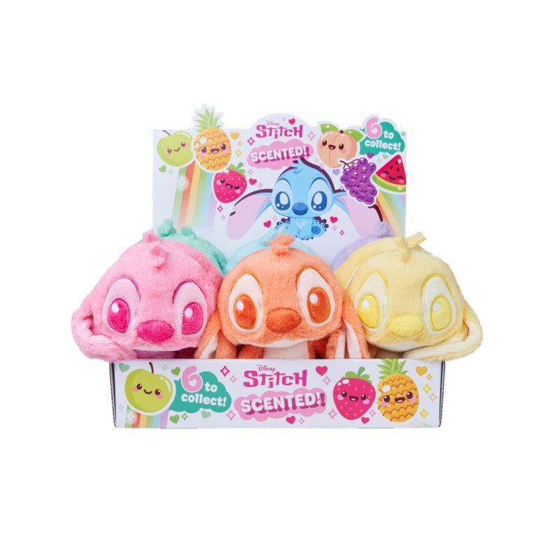STITCH - Display de 12 Peluches Parfumées 22cm - 6 Modèles