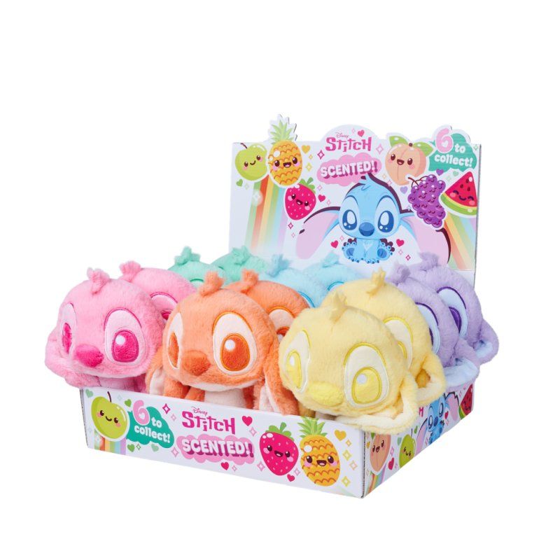 STITCH - Display de 12 Peluches Parfumées 22cm - 6 Modèles