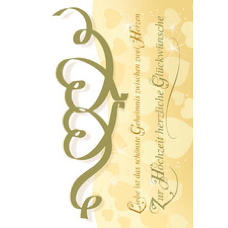 Restposten: SUSY CARD Hochzeitskarte "Goldene Herzen"