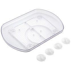 Restposten:metaltex Drehplatte Loop, Kunststoff, transparent