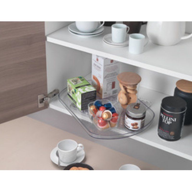 Restposten:metaltex Drehplatte Loop, Kunststoff, transparent