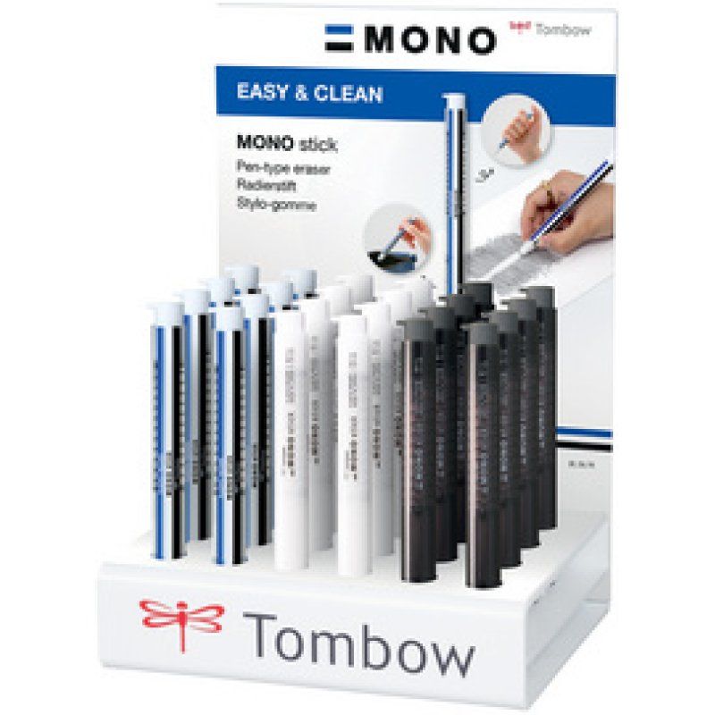 Tombow Stylo-gomme "MONO Stick", présentoir de 24