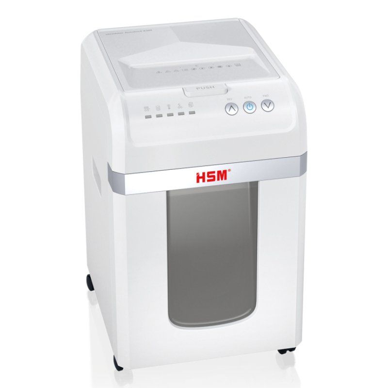 HSM Autofeed X300 destructeur de papier Découpage en particules 52 dB 23 cm Argent, Blanc
