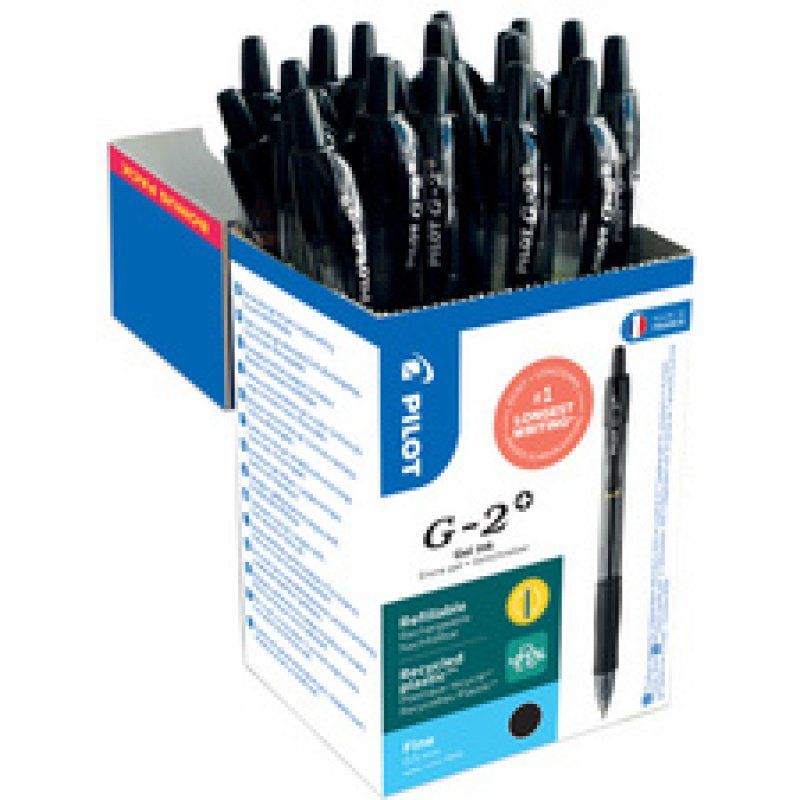 PILOT Stylo roller à encre gel G-2 PLUS 05, VALUE PACK, noir