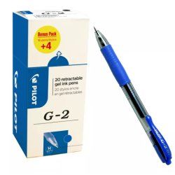 Pilot G-2 VALUE PACK Medium Retractable gel pen Blue 20 pc(s)