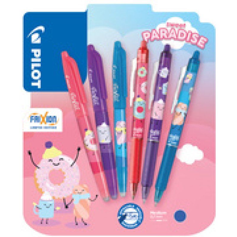 PILOT Stylo roller FRIXION BALL 07 Fancy Winter,blister de 6