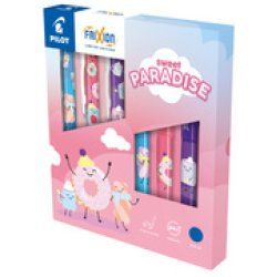 PILOT Stylo roller FRIXION BALL 07 Fancy Winter, wallet de 6