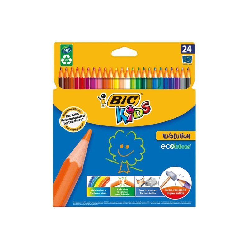 BIC 937515 crayon de couleur Couleurs assorties 24 pièce(s)
