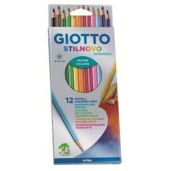 GIOTTO Crayon de couleur STILNOVO ACQUARELL, étui de 12