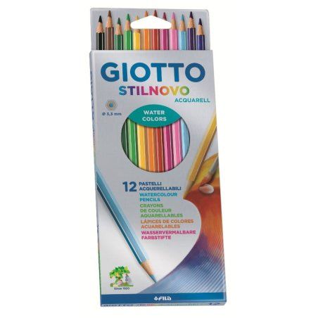 F.I.L.A. GIOTTO Stilnovo Acquarell - Etui 12 crayons de couleur
