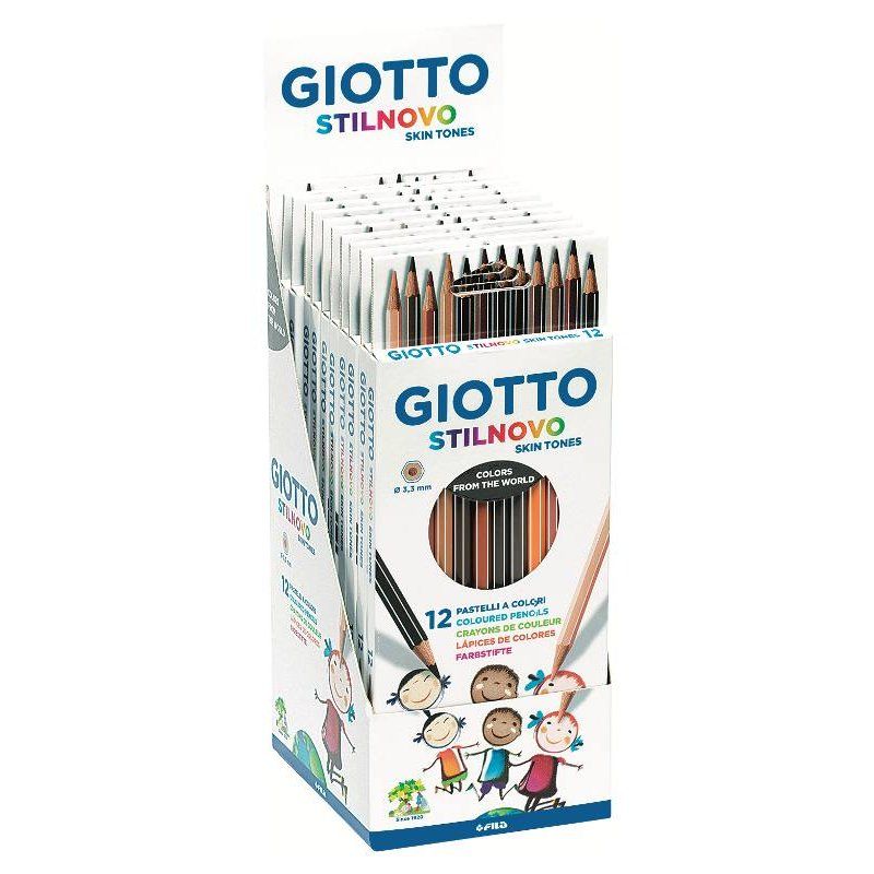 GIOTTO Crayon de couleur STILNOVO SKIN TONES, étui de 12