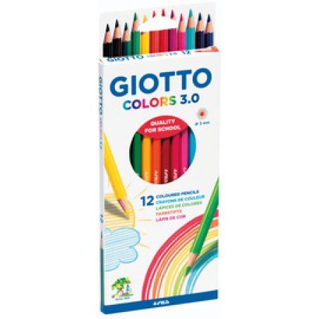 GIOTTO Crayon de couleur COLOR 3.0, étui carton de 24