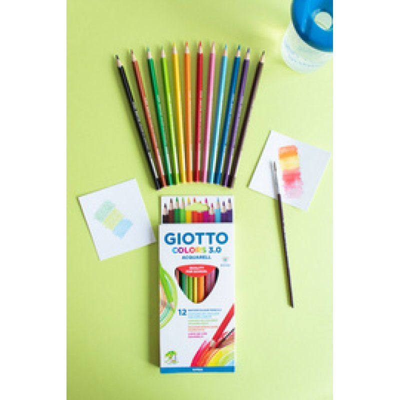 GIOTTO Crayon de couleur COLOR 3.0 ACQUARELL, étui de 12