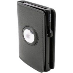 CLICKSAFE Portefeuille SLIM avec logement AirTag, noir