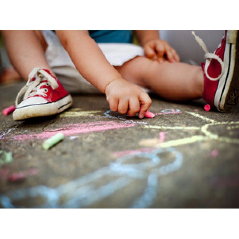 JAMASIA Craie de trottoir, seau en plastique de 50