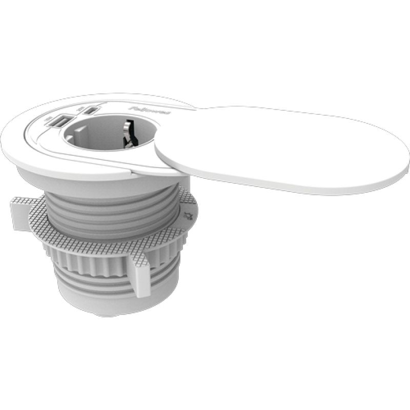 Fellowes 100137178 power extension 2 m 1 AC outlet(s) Indoor White