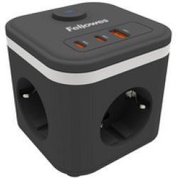 Fellowes Steckdosenwürfel Power Cube, Typ F, weiß